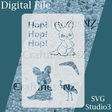 Load image into Gallery viewer, 1093 Kangaroo Stencil DIGITAL CUT FILE