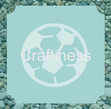 Load image into Gallery viewer, Soccer Ball Glitter Tattoo Stencil 5pcs