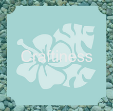 Load image into Gallery viewer, Hibiscus Flower Glitter Tattoo Stencil 5pcs