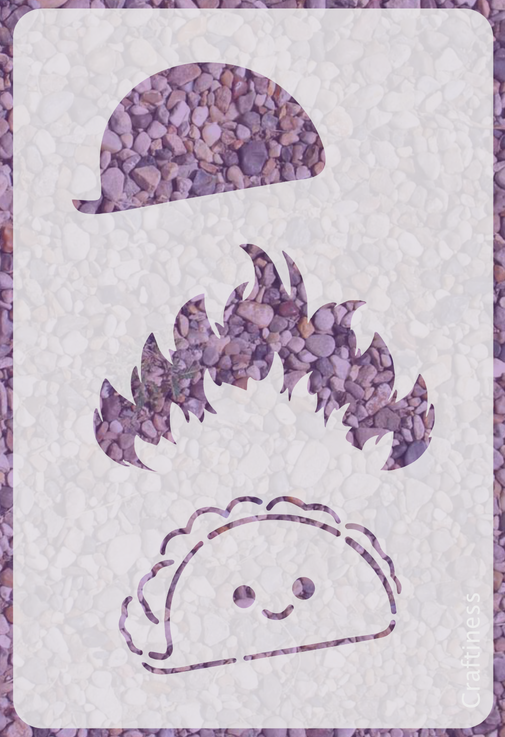 0954 - Flaming Taco Stencil