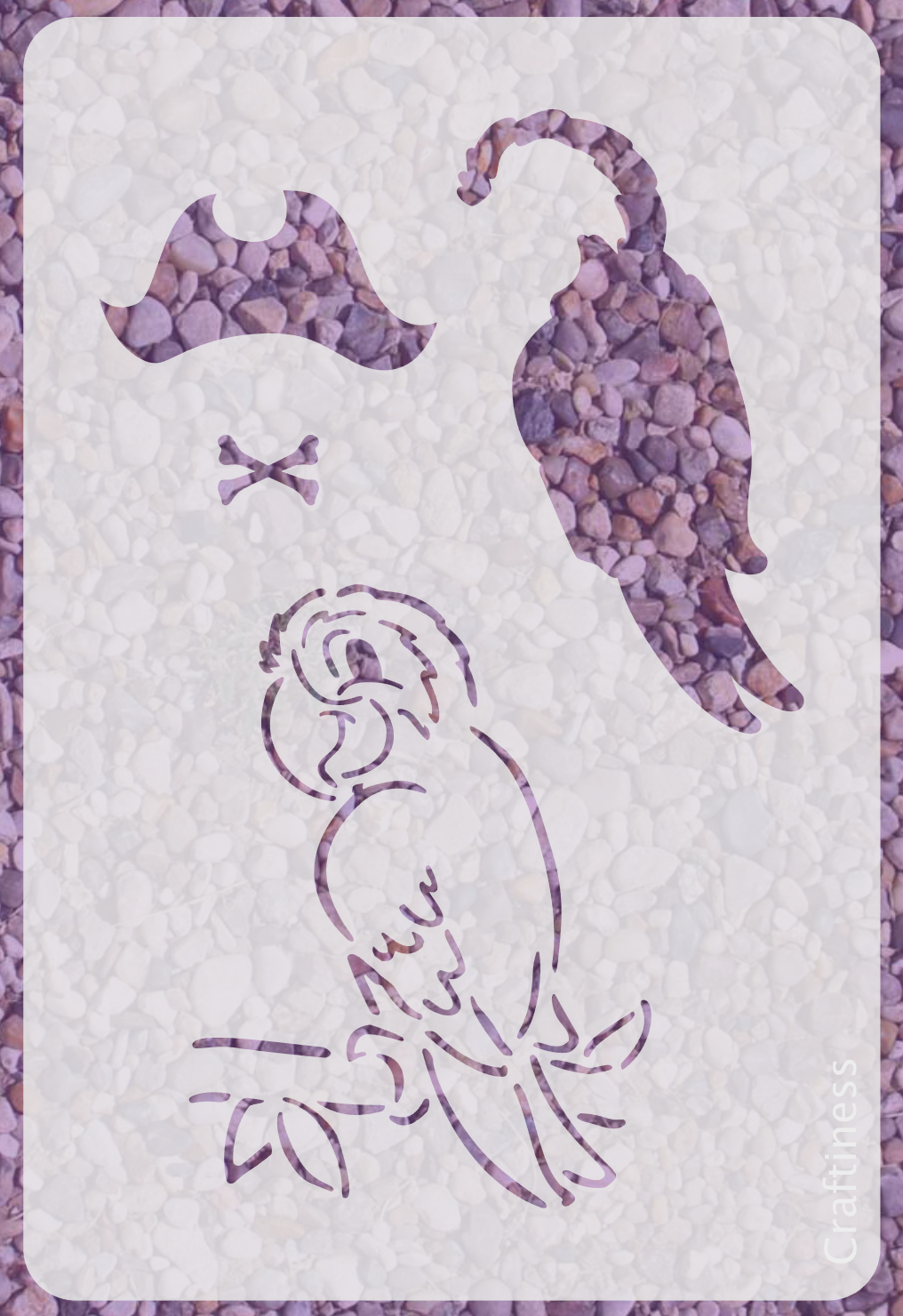 0956 - Pirate Parrot Stencil