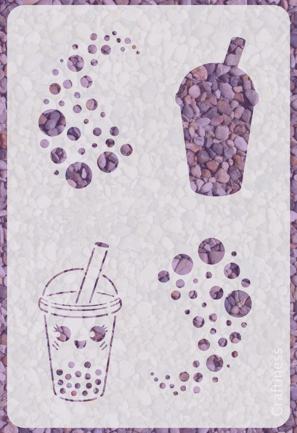 0961 - Happy Boba Stencil