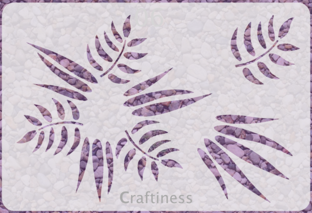 0963 - Jungle Leaves - Grasses Stencil