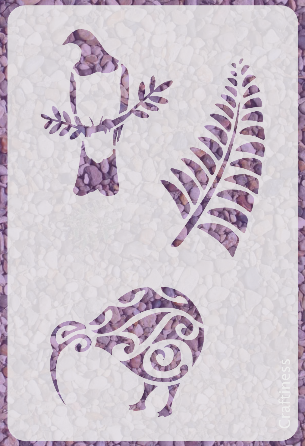 Kiwiana Birds Stencil 1