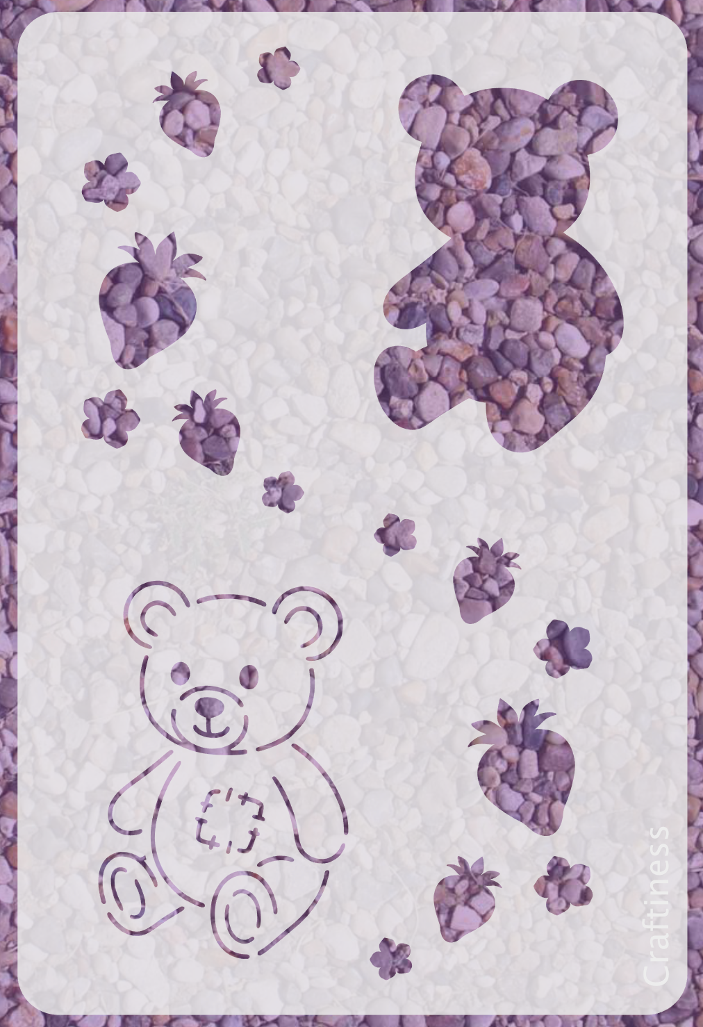 1038 - Strawberry Bear Stencil