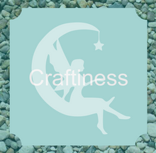 Load image into Gallery viewer, Moon Fairy Glitter Tattoo Stencil 5pcs
