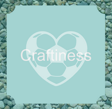 Load image into Gallery viewer, Soccer Heart Glitter Tattoo Stencil 5pcs
