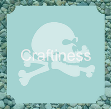 Load image into Gallery viewer, Skull &amp; Bones Glitter Tattoo Stencil 5pcs

